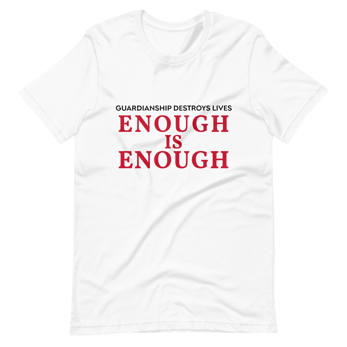 Enough is Enough! Guardianship Destroys Lives! T- Shirt